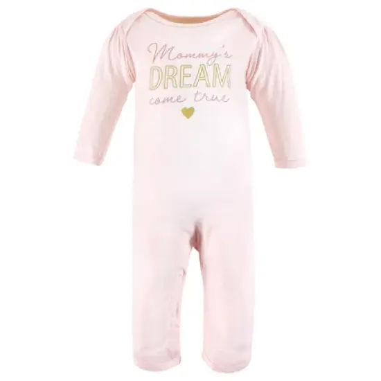 Hudson Baby Infant Girls Cotton Coveralls, Mom Dad Floral image {2}