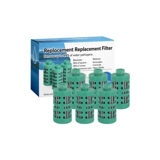 Nispira Activated Carbon Water Filter Replacement Compatible with Philips GoZero Adventure Water Bottle, 6 Pcs image {7}