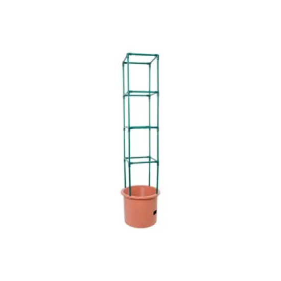 Hydrofarm Tomato Barrel Pot Garden Planting System with 4 Foot Trellis Tower & GROW!T Coco Coir Mix Block for Hydroponics, Indoor, and Outdoor Plants image {1}