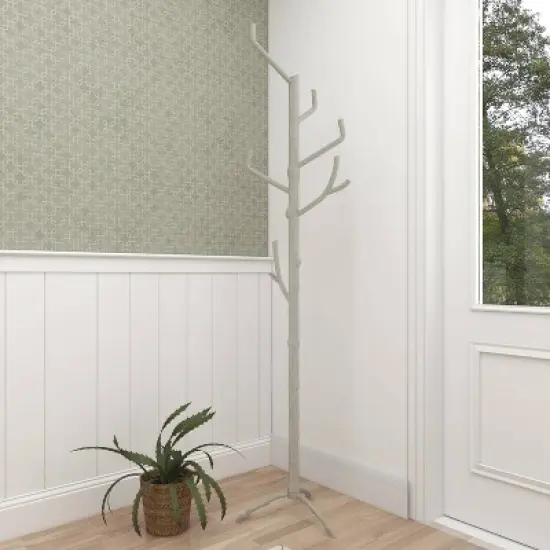 Eclectic Metal Coat Rack Silver - Olivia & May image {14}