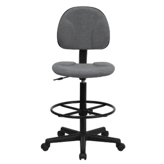 Ergonomic Drafting Chair Adjustable Gray - Flash Furniture image {3}