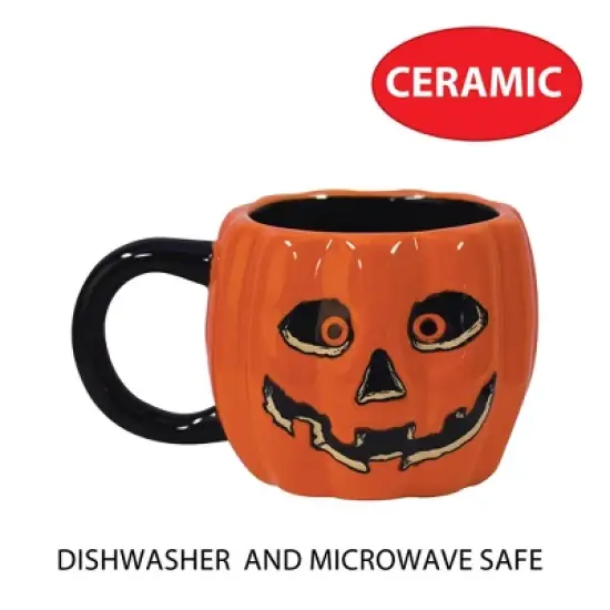 Beistle Beistle Vintage Halloween Ceramic Jack-O-Lantern Mug, 12 oz orange image {3}