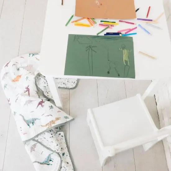 Red Rovr Organic Cotton Muslin Baby Blanket image {6}