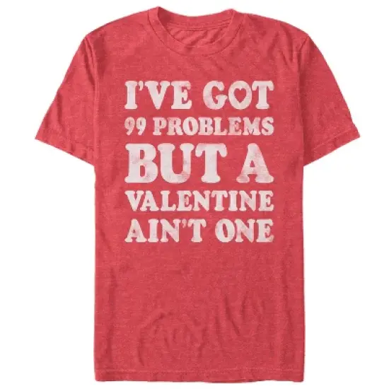 Men's Lost Gods 99 Problems But a Valentine Ain't One T-Shirt image {3}
