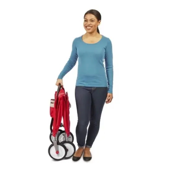 Radio Flyer All Terrain 3-in-1 Off Road EZ Fold Wagon for Kids and Cargo, Red image {3}