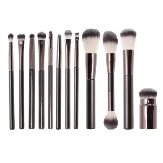 Unique Bargains Durable Foundation Brush Set Brown 12 Pcs image {6}