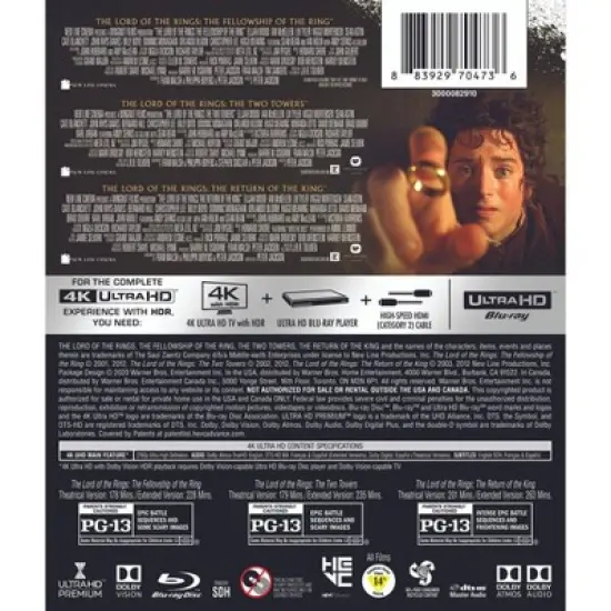 The Lord of the Rings: Motion Picture Trilogy (Extended & Theatrical)(4K/UHD) image {2}