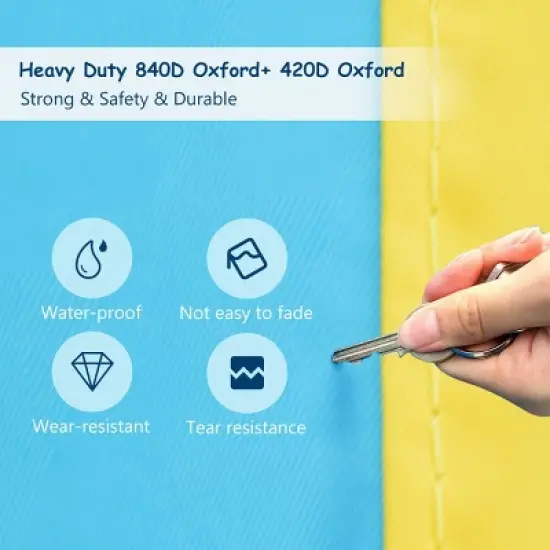 Costway Inflatable Mighty Water Slide Park Bounce Splash Pool Patio image {6}