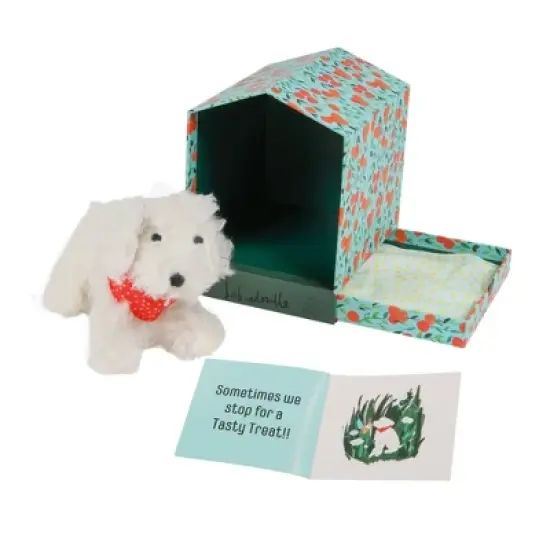 Manhattan Toy Bed & Biscuit Labradoodle Plush Puppy Dog & Keepsake Dog House with Mini-Storybook in Hidden Drawer image {6}