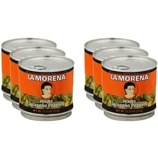 La Morena Whole Pickled Jalape&ntilde;o Peppers - Case of 6 - 13.13 oz image {2}