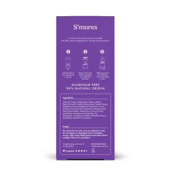 Wild Cosmetics Aluminium-Free Duo Deodorant - S'mores image {4}