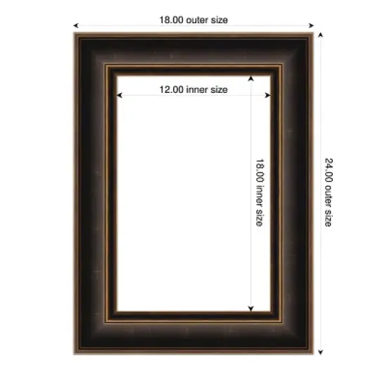 Amanti Art Villa Oil Rubbed Bronze Framed Dry Erase Magnetic Board image {4}