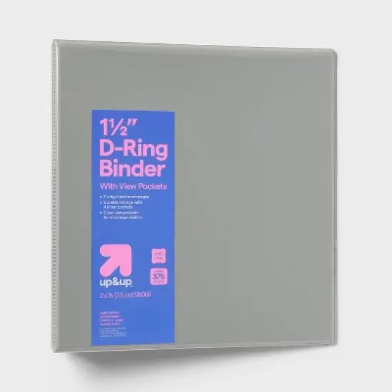 1.5" 3 Ring Binder Clear View - up&up&trade; image {6}