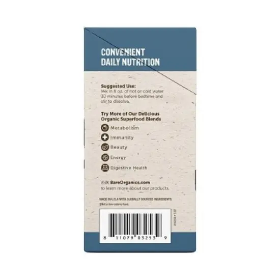 BareOrganics Vegan Superfood Water Enhancer Powder Packets - 12ct image {4}
