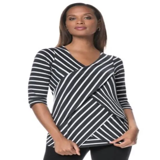 Jessica London Women&rsquo;s Plus Size Layered Knit Top image {1}