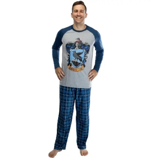 Harry Potter Men's Raglan Shirt And Plaid Pants Pajama Set image {6}