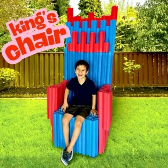 Linkems 9 Pack Interlocking Pool Noodles &ndash; Multicolor Connectable Foam Noodles image {4}