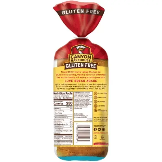 Canyon Bakehouse Brioche Gluten Free Hamburger Buns - 13.5oz image {13}