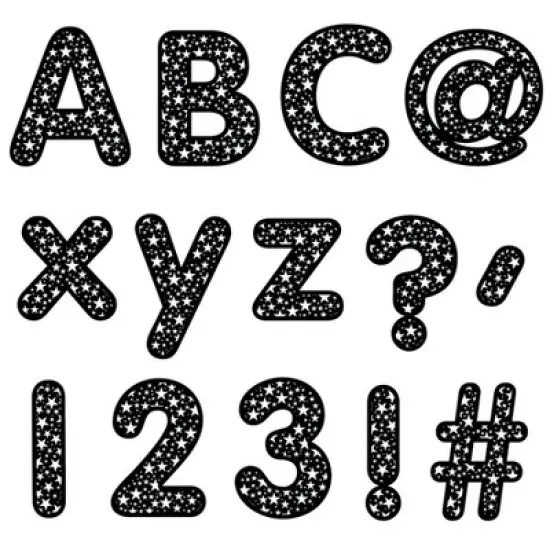 Creative Teaching Press&reg; Core Decor Stars on Black Designer Letters, 206 Pieces image {2}