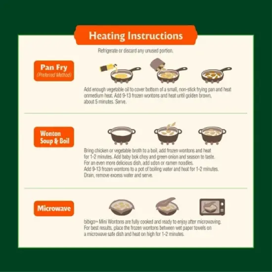 Bibigo Frozen Mini Wontons Pork & Vegetable Dumplings - 24oz image {8}