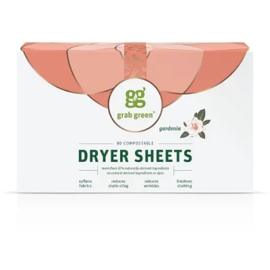 Grab Green Classic Dryer Sheets, Gardenia Scent image {2}