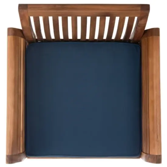 Carson 4pc Outdoor Set - Natural/Navy - Safavieh image {5}