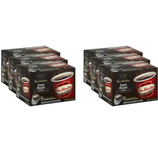 Tim Horton Coffee Single Serve Dark Roast - Pack of 6 - 4.44 oz image {2}