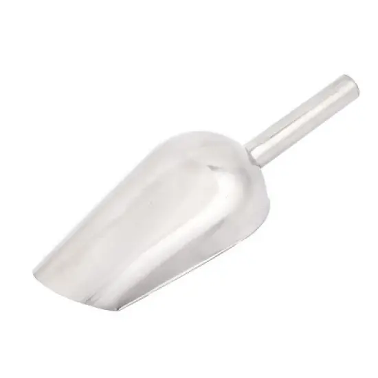 Unique Bargains Home 24.5cm Stainless Steel Flour Shovel Dry Bin Ice Cream Scoops Silver Tone 1 Pc image {2}