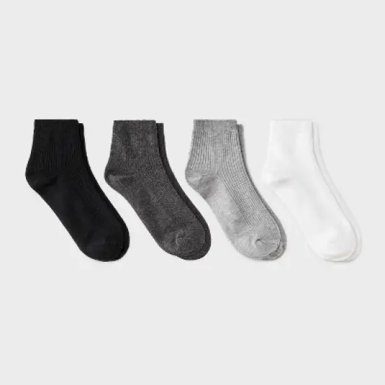 Women's Ultra Soft Everyday Rib-Knit 4pk Ankle Socks - Auden&trade; 4-10 image {4}