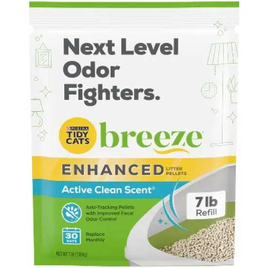 Tidy Cats Breeze Enhanced Active Clean Pellets Cat Litter - 7lbs image {1}