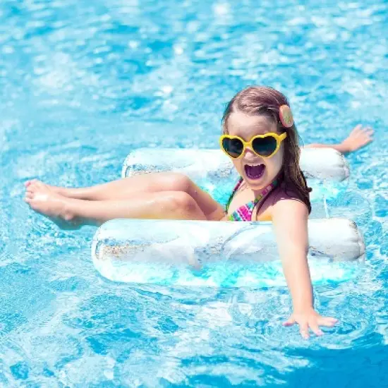 3 Pack Galvanox Inflatable Pool Hammocks 2-in-1 Lounger & Chair Multi-Purpose Versatile Swimming Pool Accessory Vacation Fun In The Sun image {6}