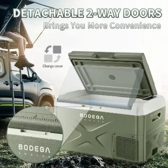 12 Volt Car Refrigerator, Electric Cooler Portable fridge WIFI APP Control, 32Quart(30L) -4℉-68℉, 12/24V DC100-240 Volt AC,Multi-ways to power image {5}