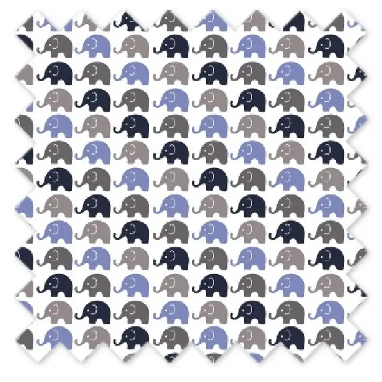 Bacati - Elephants Blue/Navy/Gray 4 pc Crib Bedding Set with Diaper Caddy image {6}