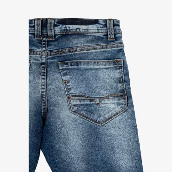 X RAY Little Boy's Ripped and Repaired Stretch Jeans image {3}