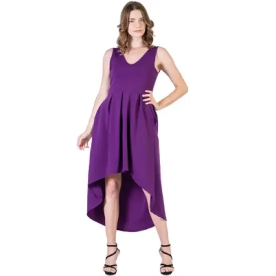 Sleeveless High Low Womens Dress image {5}