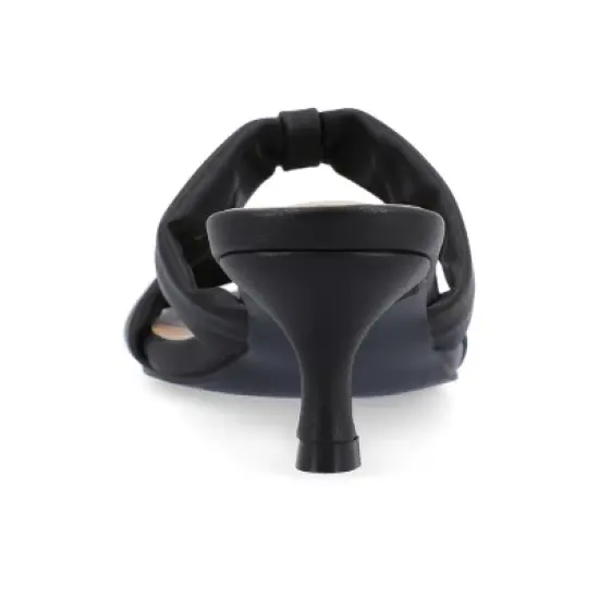 Journee Collection Womens Dyllan Kitten Heel Slip On Open Toe Pumps image {2}