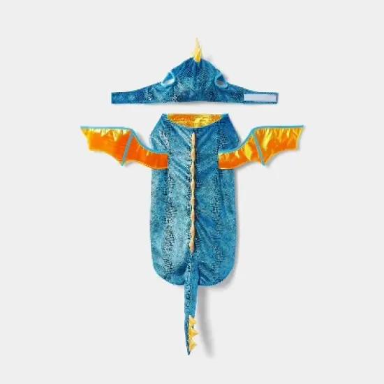 Halloween Full Body Metallic Dragon Glow Eyes Cat and Dog Costume - Hyde & EEK! Boutique&trade; image {1}