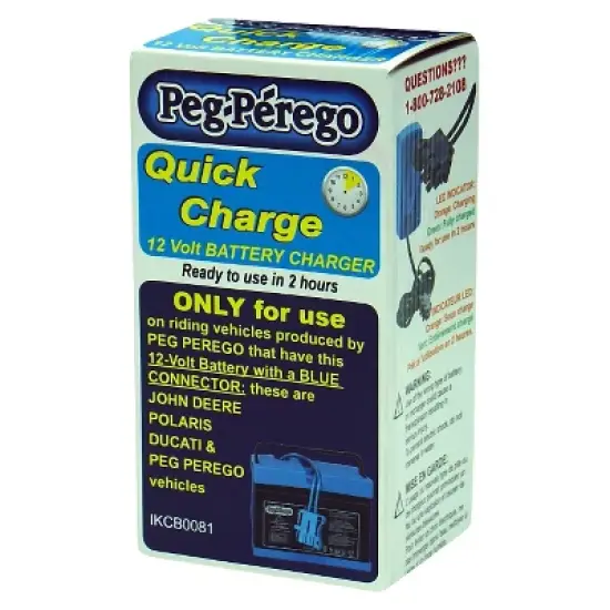 Peg Perego 12 Volt Quick Charger - Blue image {2}