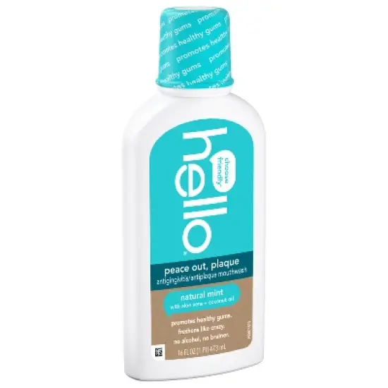hello Peace Out Plaque Fluoride-Free and Alcohol-Free Mouthwash- 16 fl oz image {8}
