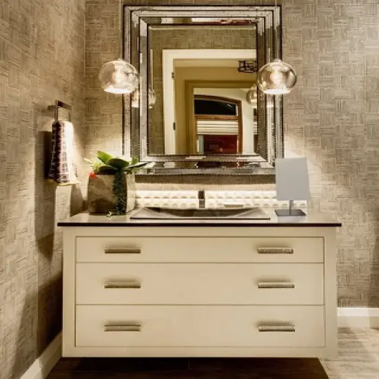 Hamilton Hills 3X Magnified Premium Modern Rectangle Vanity Makeup Mirror image {3}