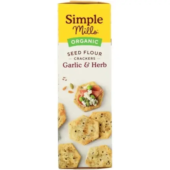 Simple Mills Garlic & Herb Seed Flour Crackers - Case of 6/4.25 oz image {4}