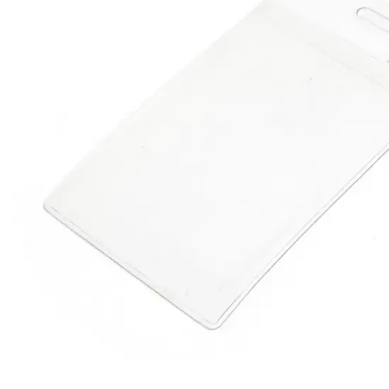 Unique Bargains Transparent Plastic Vertical Name Tag Business ID Work Badge Card Holder image {5}