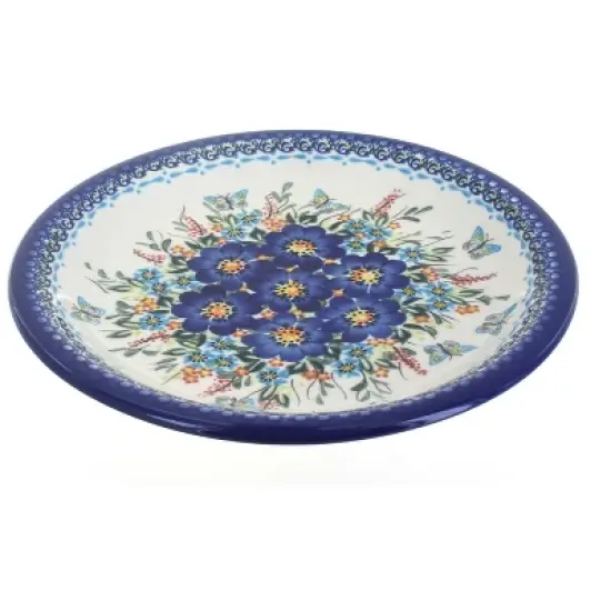 Blue Rose Polish Pottery Vena Dinner Plate image {9}