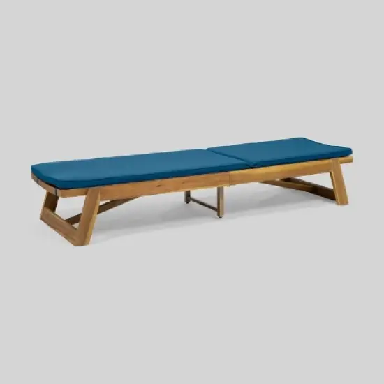 Maki 2Pk Acacia Wood Chaise Lounge - Christopher Knight image {3}