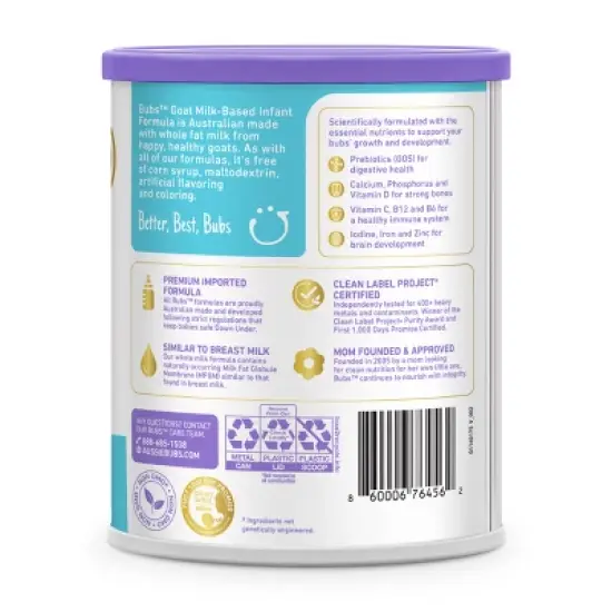 Bubs Easy Digest Goat Infant Formula Powder - 20oz image {1}
