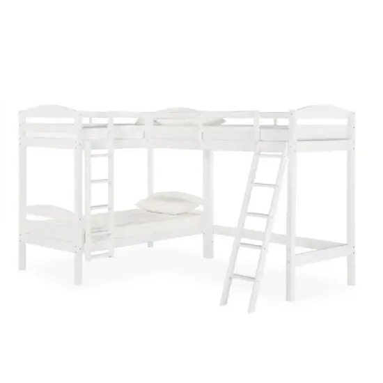 Twin Veronica Triple Wood Bunk Bed - Room & Joy image {13}