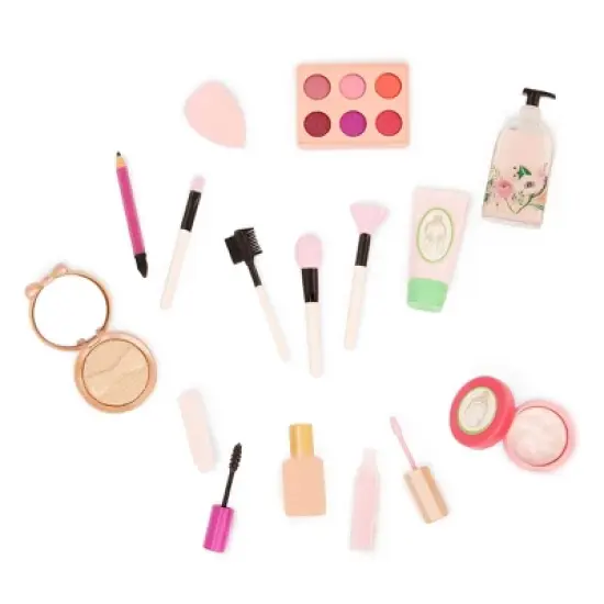 Our Generation Fabulous Fun Pink Vanity Table & Chair Dollhouse Accessory Set for 18'' Dolls image {5}