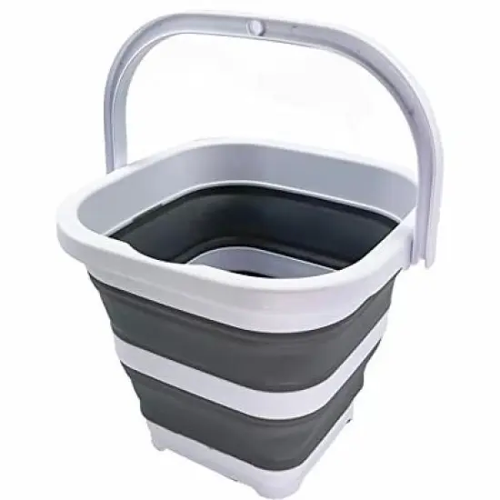 SAMMART 5L (1.3 Gallon) Collapsible Rectangular Handy Basket/Bucket image {13}