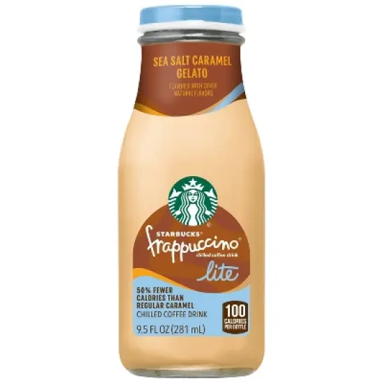 Starbucks Frappuccino Lite Sea Salt Caramel Gelato Chilled Coffee Drink - 9.5 fl oz Glass Bottle image {4}