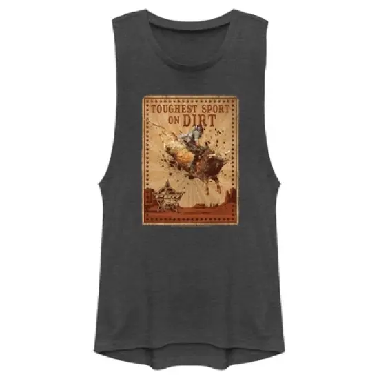 Junior's Professional Bull Riders Toughest Sport on Dirt Festival Muscle Tee image {3}